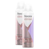 Kit 2 Desodorante Rexona Clinical Extra Dry Aerosol Antitranspirante 96h 150ml Kit 2 Desodorante Rexona Clinical Extra Dry Aerosol Antitranspirante 96h 150ml