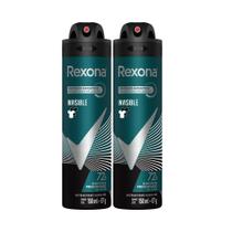 Kit 2 Desodorante Rexona Invisible Masculino Aerosol Antitranspirante 72 horas 150ml