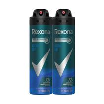 Kit 2 Desodorante Rexona Men Active Dry Aerosol Antitranspirante 72h 150ml