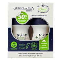 Kit 2 Desodorante Roll-on Blueberry 48h Vegano Giovanna Baby 50ml Cada