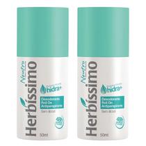 Kit 2 Desodorante Roll-On Neutro Herbíssimo 50Ml - Dana