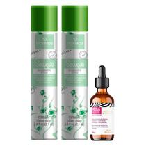 Kit 2 Desodorante Sedução Sinta-se (verde) + 1 Rosa Hair Tônico Capilar Cabelo Hidratado