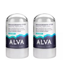 Kit 2 Desodorante Stick Cristal Sensitive Natural Alva Vegano 60g