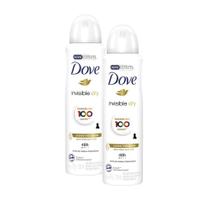 Kit 2 Desodorantes Dove Antitranspirante Aerossol Invisible Dry 150ml