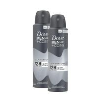 Kit 2 Desodorantes Dove Men+Care Antitranspirante Aerossol Sem Perfume 150ml