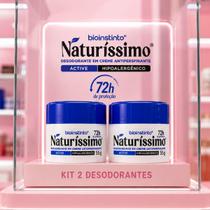 Kit 2 Desodorantes em Creme Naturíssimo Active Bioinstinto 72h Hipoalergênico 55g Antitranspirante Kit 2 Desodorantes em Creme Naturíssimo Active Bioinstinto 72h Hipoalergênico 55g Antitranspirante
