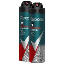 Kit 2 Desodorantes Rexona Men Motionsense Antitranspirante Aerossol Antibacterial e Invisible 150ml