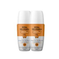 Kit 2 Desodorantes Roll-on Clareador Rosa Selvagem Karite 85ml