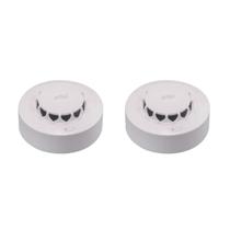 Kit 2 Detector De Fumaça Contra Incêndios Alarme Sem Fio Maquina De Fumaça Sensor De Temperatura Linha Premium