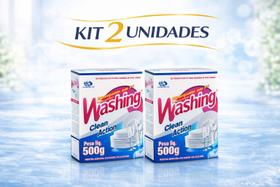 Kit 2 Detergente Lava Louças Washing Limpeza Profissional em pó 500g Kit 2 Detergente Lava Louças Washing Limpeza Profissional em pó 500g