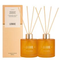 Kit 2 Difusor de Perfume Pêssego Oriental Elementos Aromatizador Varetas Lenvie 200ml Kit 2 Difusor de Perfume Pêssego Oriental Elementos Aromatizador Varetas Lenvie 200ml