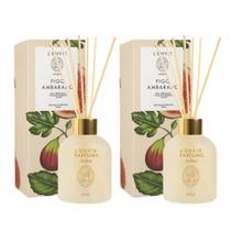 Kit 2 Difusor de Perfumes Lenvie Figo Ambarado Arabesc Frutal 200ml