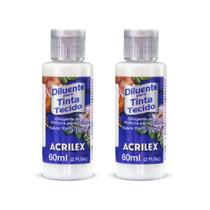 Kit 2 diluentes para tinta tecido 60ml acrilex