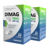 Kit 2 Dimag Trio Magnésio Bisglicinato Taurato e Malato 60 Caps Maxinutri