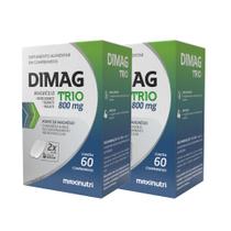 Kit 2 Dimag Trio Magnésio Bisglicinato Taurato e Malato 60 Caps Maxinutri