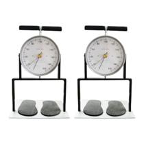 Kit 2 Dinamômetro Analógico Circular Faixa 0 A 200Kgf Força Graduação 1Kg Aço Alumínio Dorsal Instrutherm