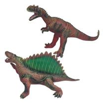 Kit 2 Dinossauro Macio Tiranossauro Rex Grande EmBorracha Som
