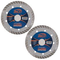 Kit 2 Disco Corte Diamantado Turbo 110m x22,23mm RCI Mármore Kit 2 Disco Corte Diamantado Turbo 110m x22,23mm RCI Mármore