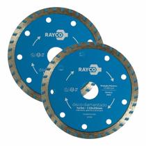 Kit 2 Disco De Corte Diamantado Turbo 110mm Fino P/mármore