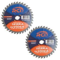 Kit 2 Disco De Serra Circular Vídea 180 X 20mm 36 Dentes RCI Kit 2 Disco De Serra Circular Vídea 180 X 20mm 36 Dentes RCI
