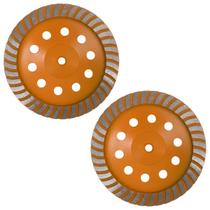 Kit 2 Disco Desbaste Rebolo Diamantado 18cm M14 Concreto RCI Kit 2 Disco Desbaste Rebolo Diamantado 18cm M14 Concreto RCI