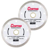 Kit 2 Disco Diamantado Porcelanato 110Mm Cortag Kit 2 Disco Diamantado Porcelanato 110Mm Cortag