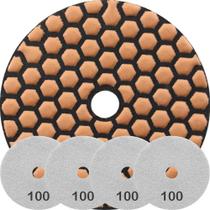 Kit 2 Disco Lixa Polimento A Seco Mármore 10 Cm Grão 100 Kit 2 Disco Lixa Polimento A Seco Mármore 10 Cm Grão 100