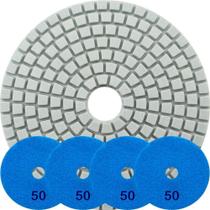Kit 2 Disco Lixa Polimento úmido Mármore 10 Cm Grão 50