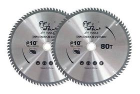 Kit 2 Disco Serra Corte Mdf 80 Dentes 250mm 10pol Diam Videa