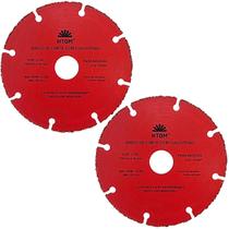 Kit 2 Discos De Corte 110Mm Tungstênio Para Cortar Madeira