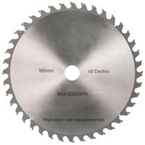 Kit 2 Discos De Serra Circular Com 40 Dentes 7" 180mm Para Madeira Kit 2 Discos De Serra Circular Com 40 Dentes 7" 180mm Para Madeira