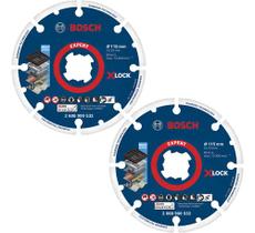 Kit 2 Discos Diamantado Para Metal Expert Bosch X Lock 115mm Azul Kit 2 Discos Diamantado Para Metal Expert Bosch X Lock 115mm Azul