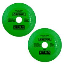 Kit 2 Discos P Cortar Vidro Porcelana 110mm Fino 1mm Arsenal
