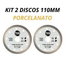Kit 2 Discos Para Makita De Corte Diamantado Porcelanato 110mmx20mm Turbo Extra Fino Kit 2 Discos Para Makita De Corte Diamantado Porcelanato 110mmx20mm Turbo Extra Fino