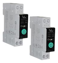 Kit 2 Disjuntor Medidor Zigbee 1-63a Ajustável Alexa Googleh Kit 2 Disjuntor Medidor Zigbee 1-63a Ajustável Alexa Googleh