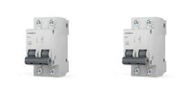 Kit 2 Disjuntores Interruptor Bipolar Siemens Curva C 4A