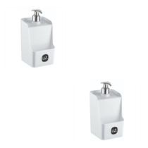Kit 2 Dispenser 2 em 1 Porta Detergente e Porta Esponja