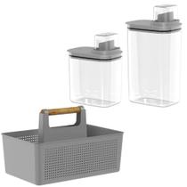 Kit 2 Dispenser 2,3L 1,5L+ Organizador Multiuso Com Alça