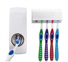 Kit 2 Dispenser Com Suporte De Escovas E Pasta De Dente Kit 2 Dispenser Com Suporte De Escovas E Pasta De Dente