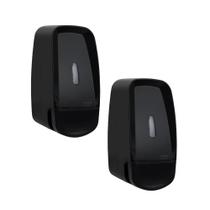 Kit 2 Dispenser Invoq Saboneteira 600ml Sabonete Líquido Álcool Gel Detergente Reservatório Acoplado Banheiro Cozinha Escritório Indústria Parede