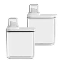 Kit 2 Dispenser Organizador Amaciante Sabão Liquido em Pó 1,5L Ou