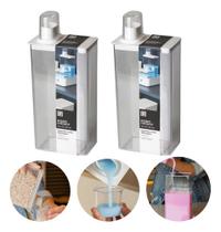 Kit 2 Dispenser Organizador Cozinha Lavanderia Copo Medidor Kit 2 Dispenser Organizador Cozinha Lavanderia Copo Medidor
