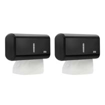 Kit 2 Dispenser Porta Papel Toalha Banheiro Interfolha Urban Compacto Premisse Cor:Branco Kit 2 Dispenser Porta Papel Toalha Banheiro Interfolha Urban Compacto Premisse Cor:Branco