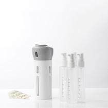 Kit 2 Dispenser Portátil De Viagem Para Shampoo Sabonete