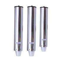 Kit 2 Dispenser Redondo 200ml Inox + 1 Dispenser Redondo 50ml Inox