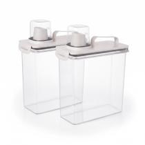Kit 2 dispenser sabão e graos cristal dosador 3l marmore Kit 2 dispenser sabão e graos cristal dosador 3l marmore