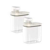 Kit 2 Dispensers para Lavanderia 1,5 Litros Organizadores de Sabão/Amaciante Flow Ou