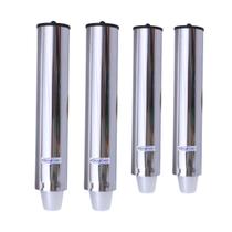Kit 2 Dispensers Redondos 200ml Inox + 2 Dispensers Redondos 300ml Inox
