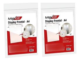 Kit 2 Display Acrílico Expositor Recado Papel A4 Parede Kit 2 Display Acrílico Expositor Recado Papel A4 Parede
