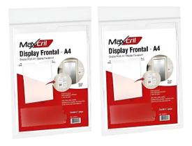 Kit 2 Display Acrílico Expositor Recado Papel A4 Parede Kit 2 Display Acrílico Expositor Recado Papel A4 Parede
